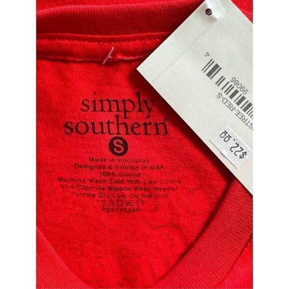 SIMPLY SOUTHERN SMALL “MERRY & BRIGHT” Short Sleeve Tshirt - Picture 4 of 7